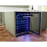 Presrv wine cooler, 24'' compact, Stainless Steel and glass, reversible, 1 zone