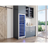 Presrv Wine Cooler, 24'' Full Size, SS And Glass, Reversible, 2 Zones