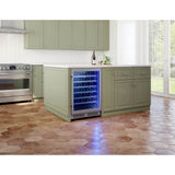 Presrv wine cooler, 24'' compact, Stainless Steel and glass, reversible, 1 zone