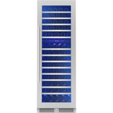 Zephyr - Presrv Wine Cooler, 24'' Full Size, SS And Glass, Reversible, 2 Zones