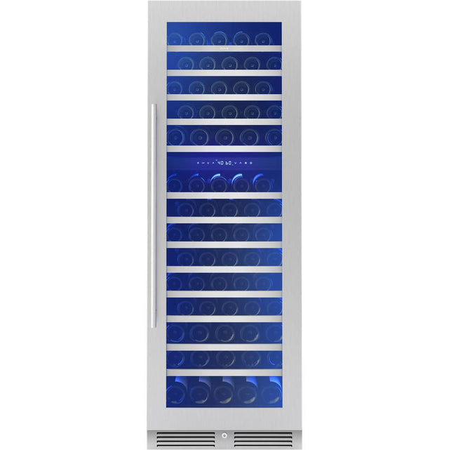Zephyr - Presrv Wine Cooler, 24'' Full Size, SS And Glass, Reversible, 2 Zones