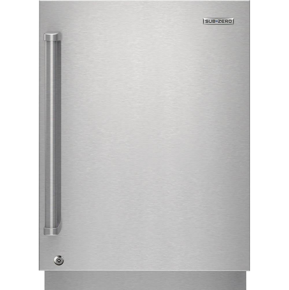 SubZero Designer Series Undercounter Stainless Steel Solid Door Panel With Lock And Pro Handle - Right Hinge