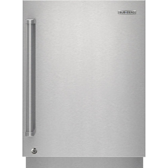 SubZero Designer Series Undercounter Stainless Steel Solid Door Panel With Lock And Pro Handle - Right Hinge