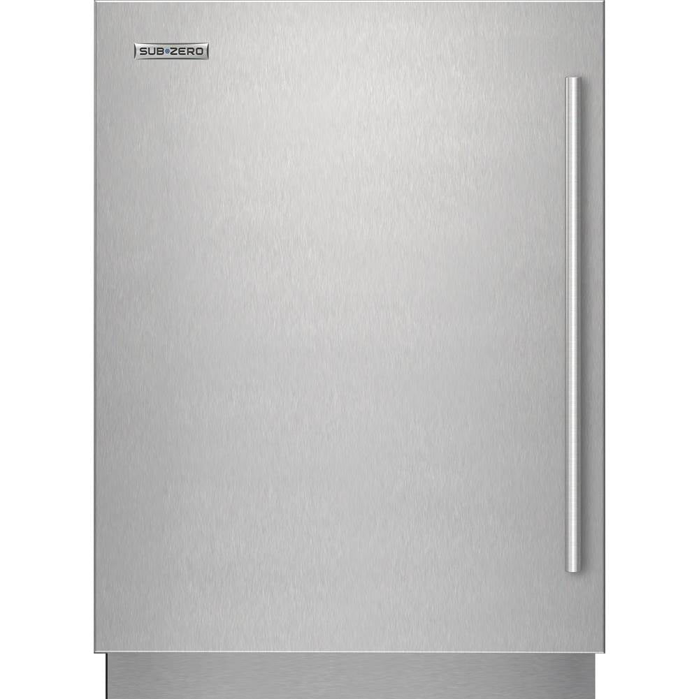 SubZero Designer Series Undercounter Stainless Steel Solid Door Panel With Tubular Handle - Left Hinge
