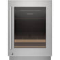 SubZero Designer Series Undercounter Stainless Steel Door Panel With Lock And Tubular Handle - Right Hinge