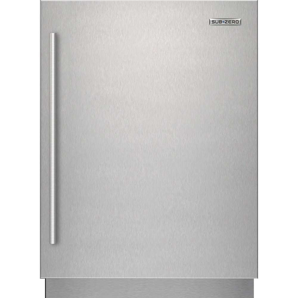 SubZero Designer Series Undercounter Stainless Steel Solid Door Panel With Tubular Handle - Right Hinge