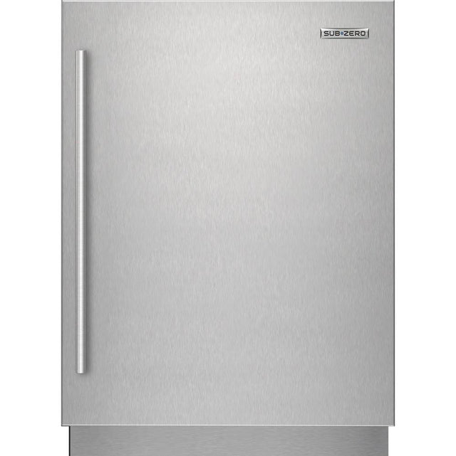 SubZero Designer Series Undercounter Stainless Steel Solid Door Panel With Tubular Handle - Right Hinge