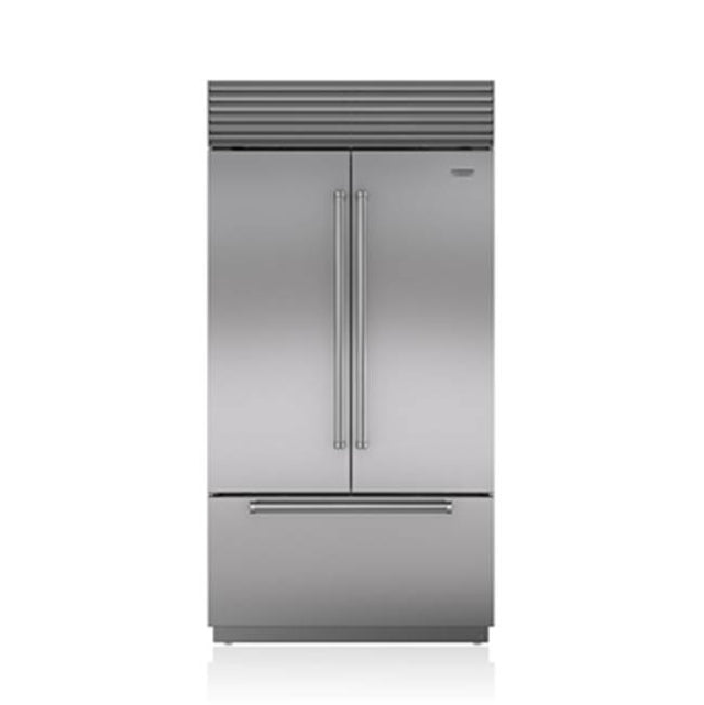 SubZero 42' BUILT-IN, FRENCH DOOR, INTERNAL DISPENSER, SS, TUBULAR HANDLE