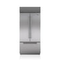 SubZero 36' BUILT-IN, FRENCH DOOR, INTERNAL DISPENSER, SS, TUBULAR HANDLE