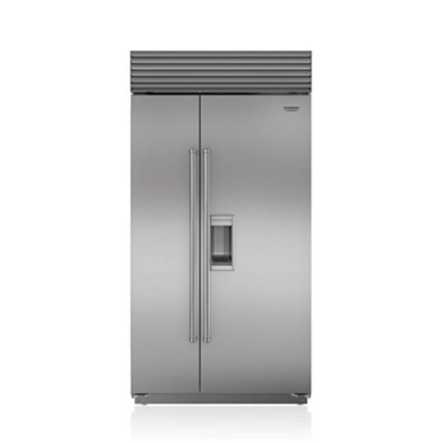 SubZero 42' BUILT-IN, SIDE-BY-SIDE, EXTERNAL ICE &amp; WATER DISPENSER, SS, TUBULAR HANDLE