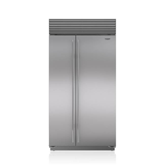 SubZero 42' BUILT-IN, SIDE-BY-SIDE, INTERNAL ICE &amp; WATER DISPENSER, SS, PRO HANDLE