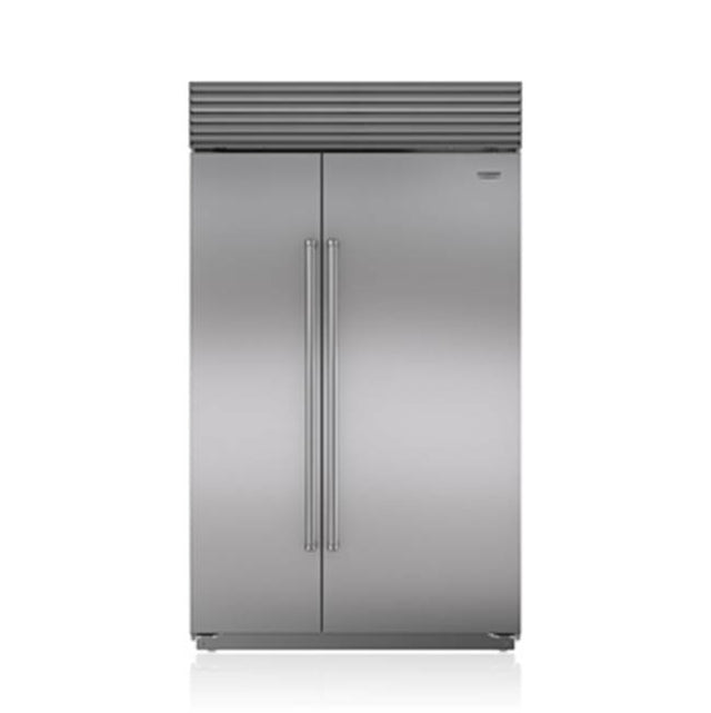 SubZero 48' BUILT-IN, SIDE-BY-SIDE, INTERNAL ICE &amp; WATER DISPENSER, SS, PRO HANDLE