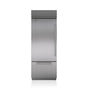 SubZero 30'' Classic Over-And-Under Refrigerator/Freezer With Internal Dispenser